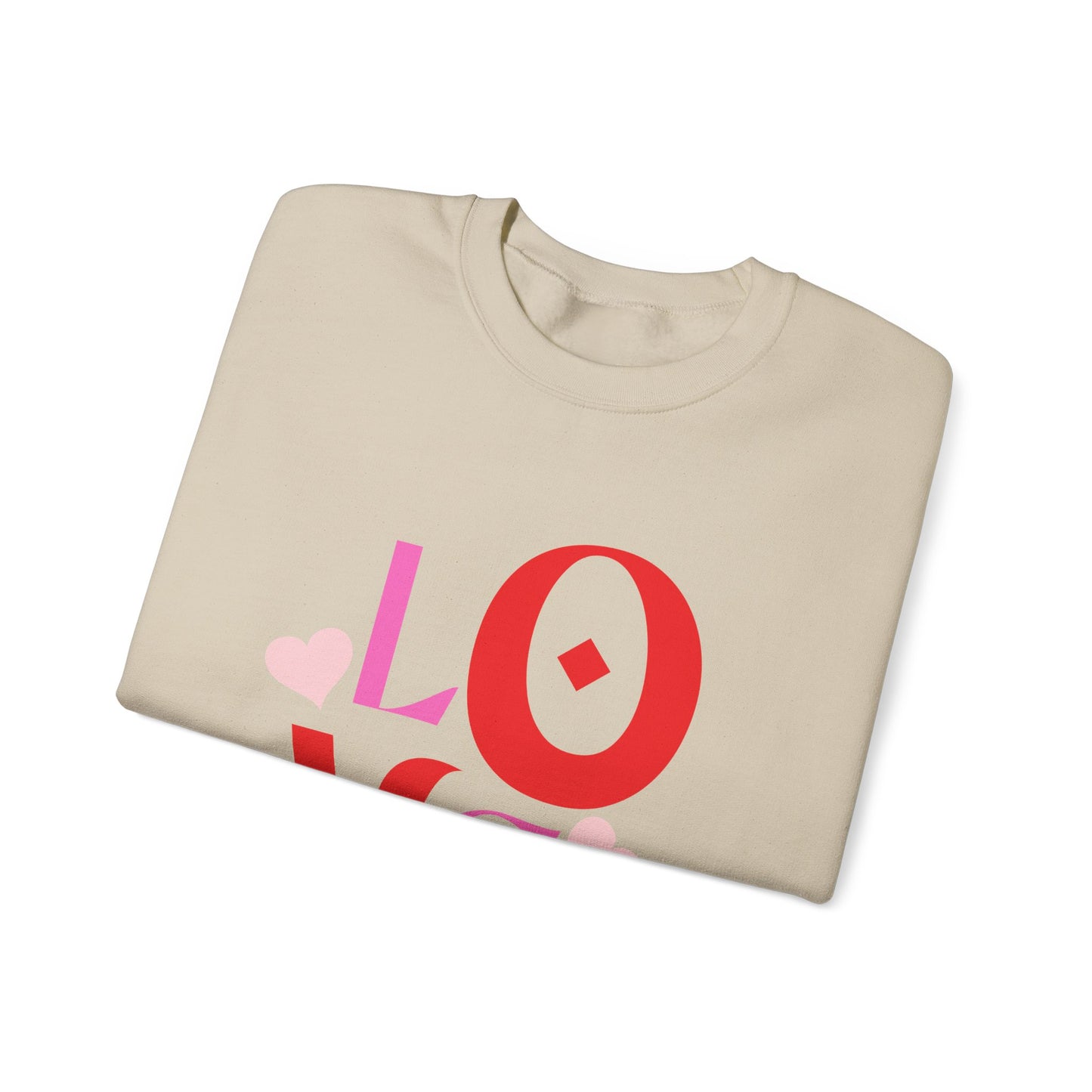 Love Graphic Sweatshirt, Cozy Crewneck, Valentine's Day Gift, Clothing, Casual Fashion