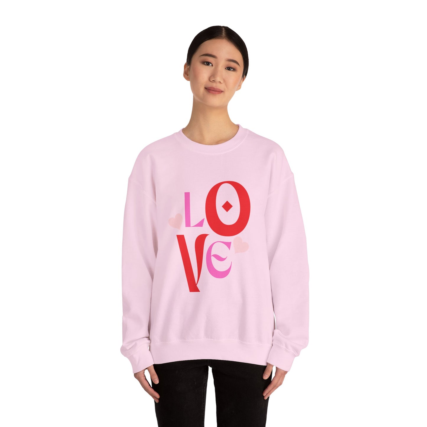 Love Graphic Sweatshirt, Cozy Crewneck, Valentine's Day Gift, Clothing, Casual Fashion