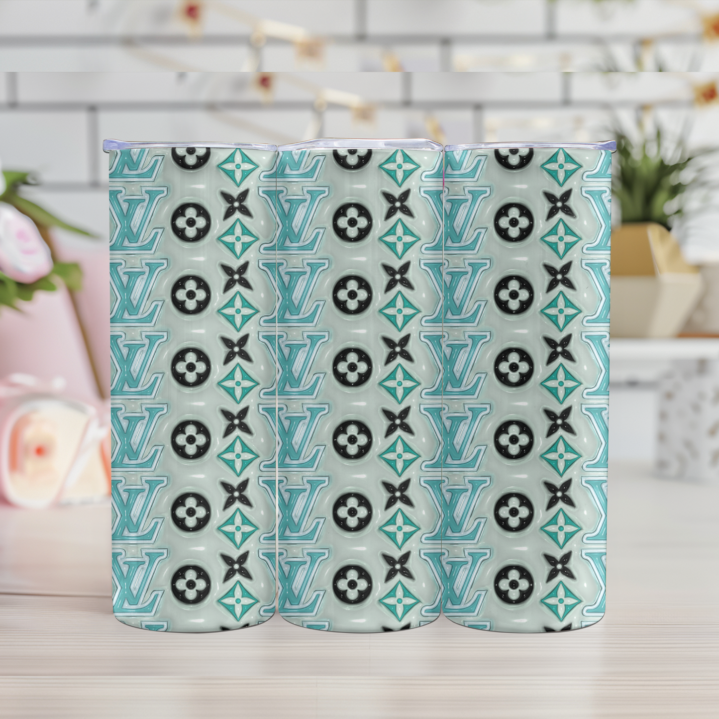 Lv Luxury 3D puff patterned vinyl, waterproof vinyl, resin art, resin glitters, tumbler ideas