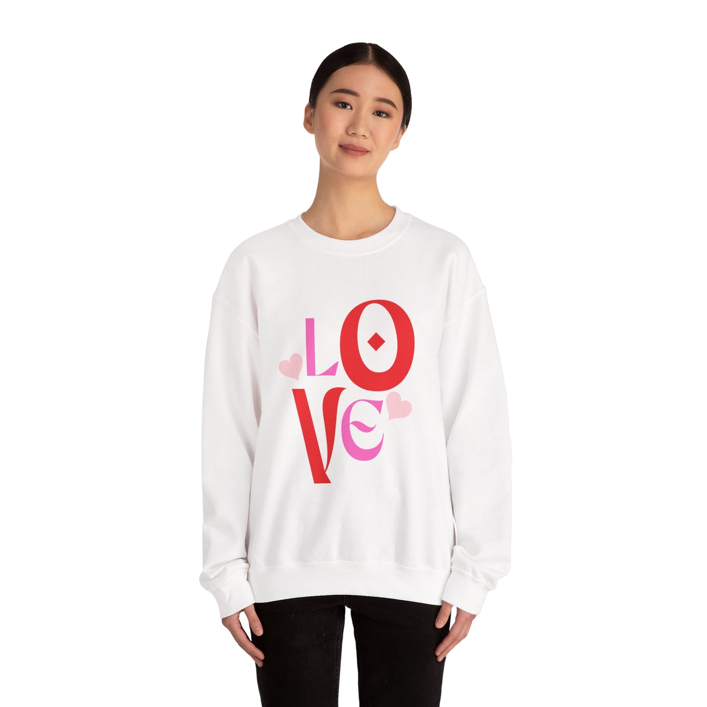 Love Graphic Sweatshirt, Cozy Crewneck, Valentine's Day Gift, Clothing, Casual Fashion
