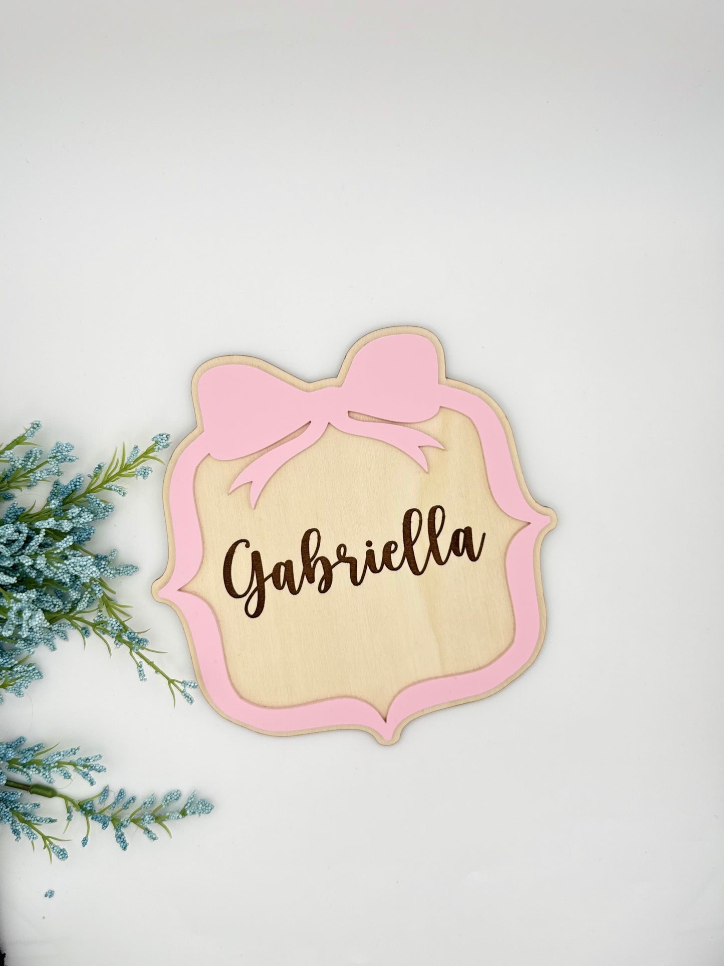 Girl newborn announcement sign