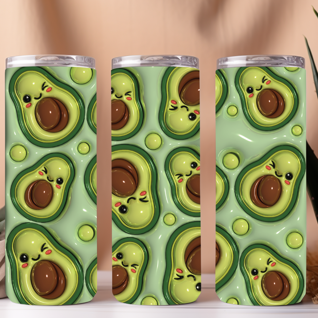 Avocado sublimation Wrap PNG tumbler design, illustrations, avocado lover, tumbler ideas