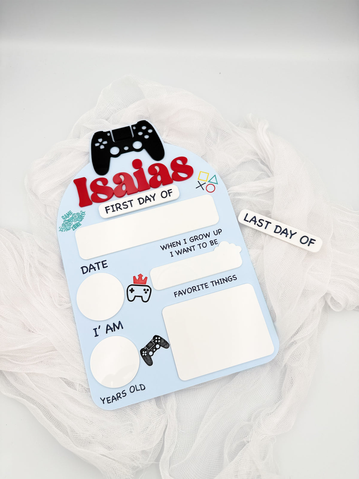 Personalized Gamer First & Last Day of School Sign