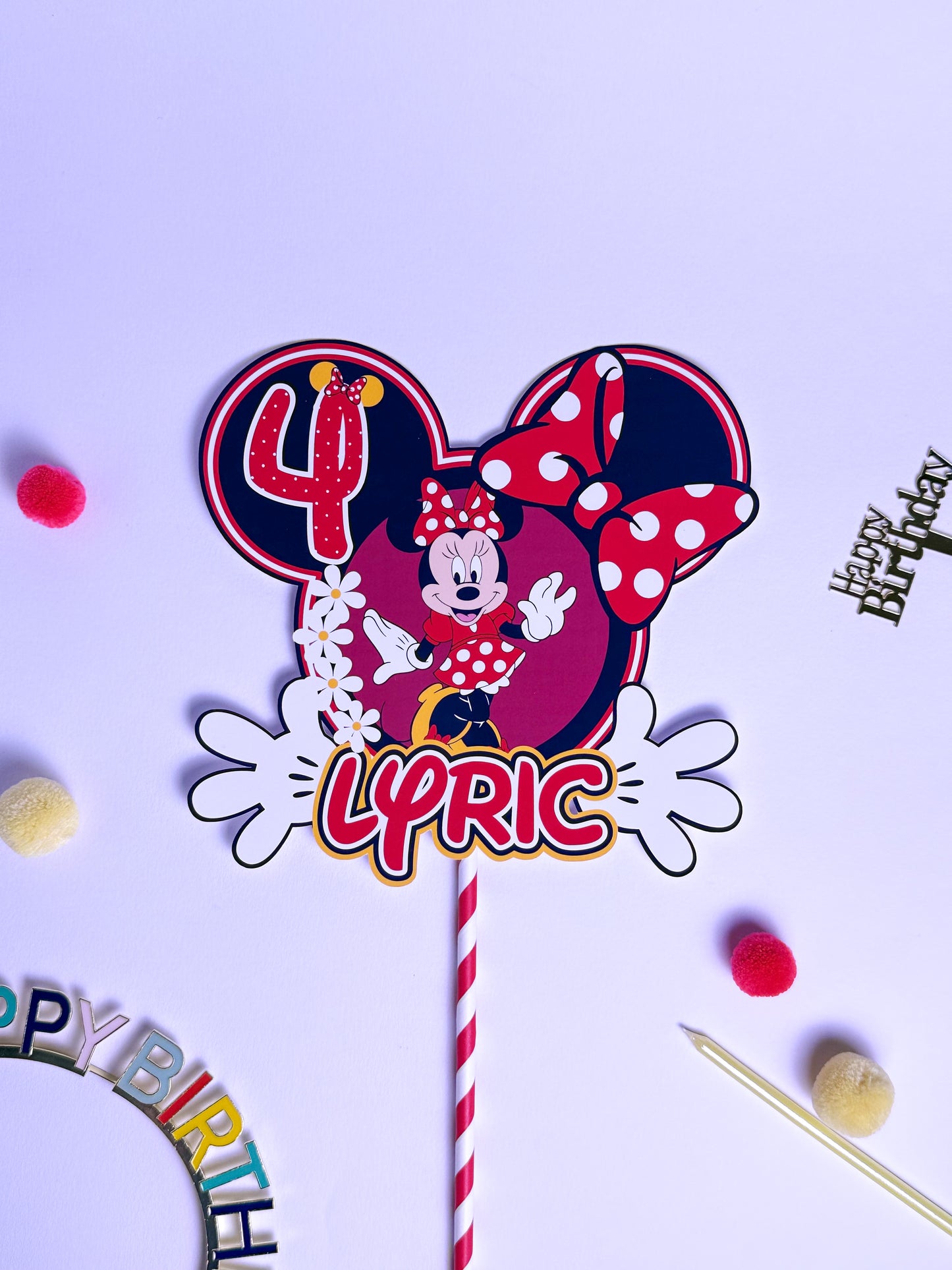 Minnie Cake topper shaker