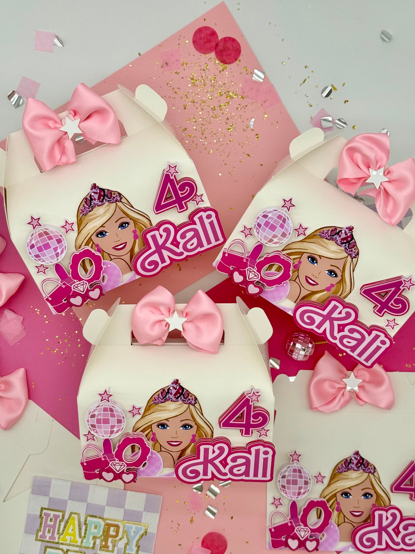 Barbiie Pink Doll, Birthday Boxes Party Decor