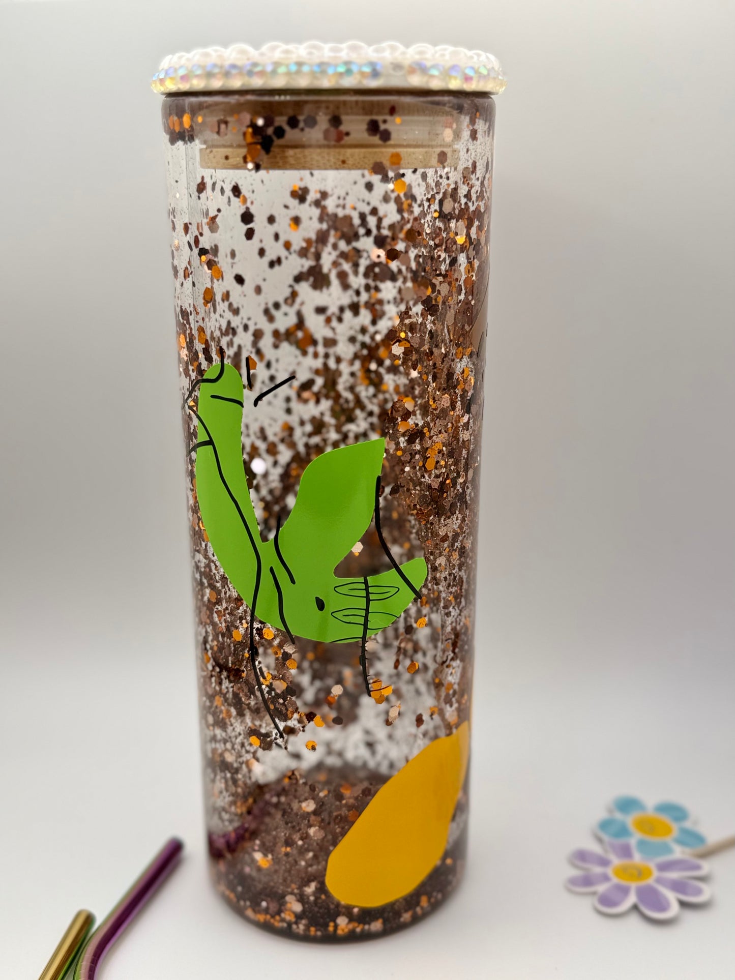 Body Silhouette Snowglobe Glass Can