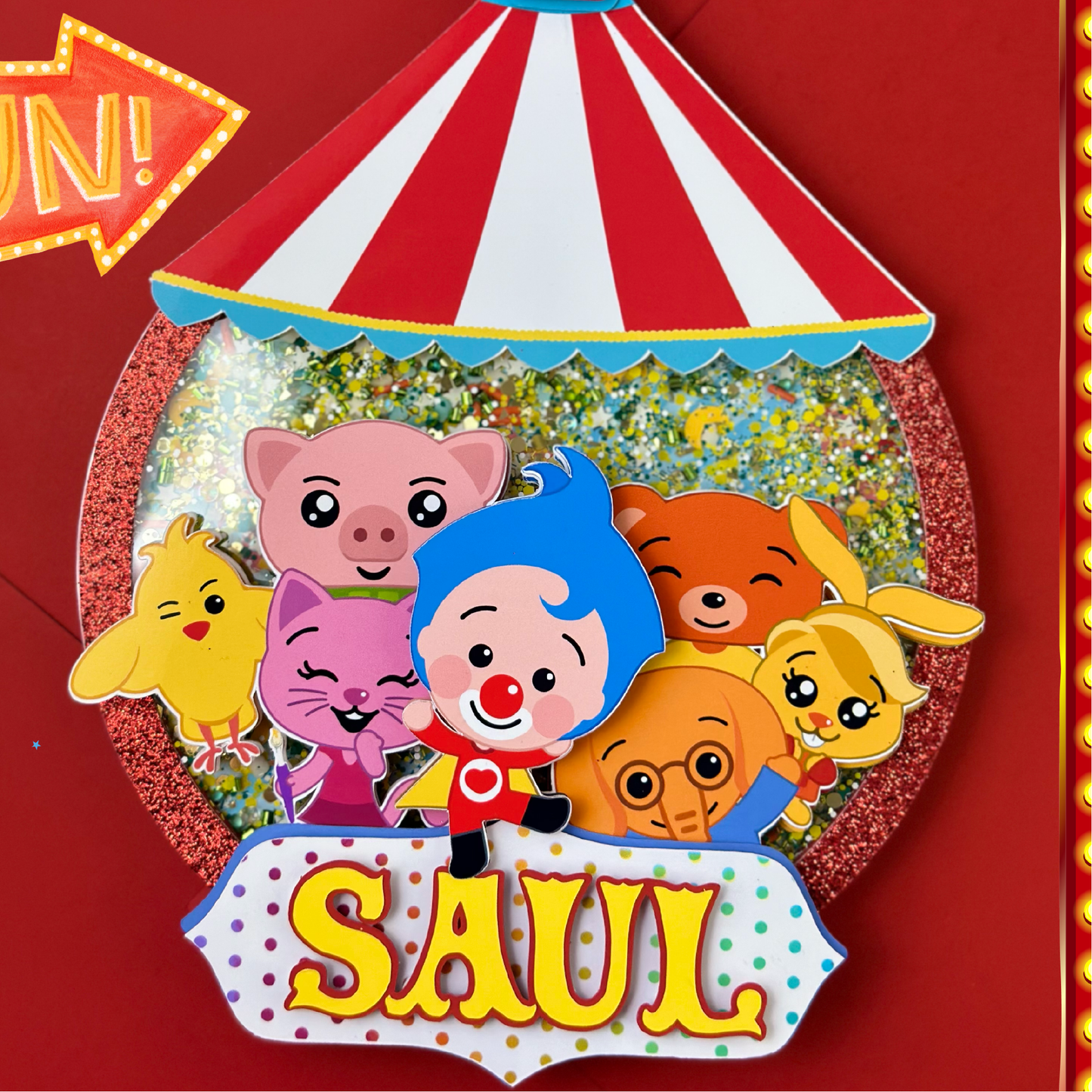 El payaso plim plim Cake topper, circus theme