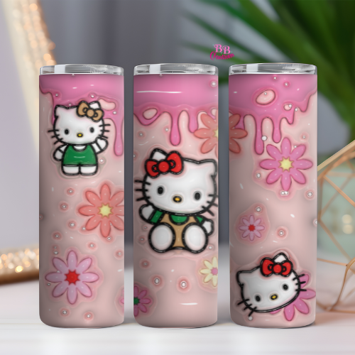 Hello Kitty sublimation Puffy wrap PNG, kawai doll, kitty doll, tumbler ideas, sublimation design, tumbler ideas, sublimation