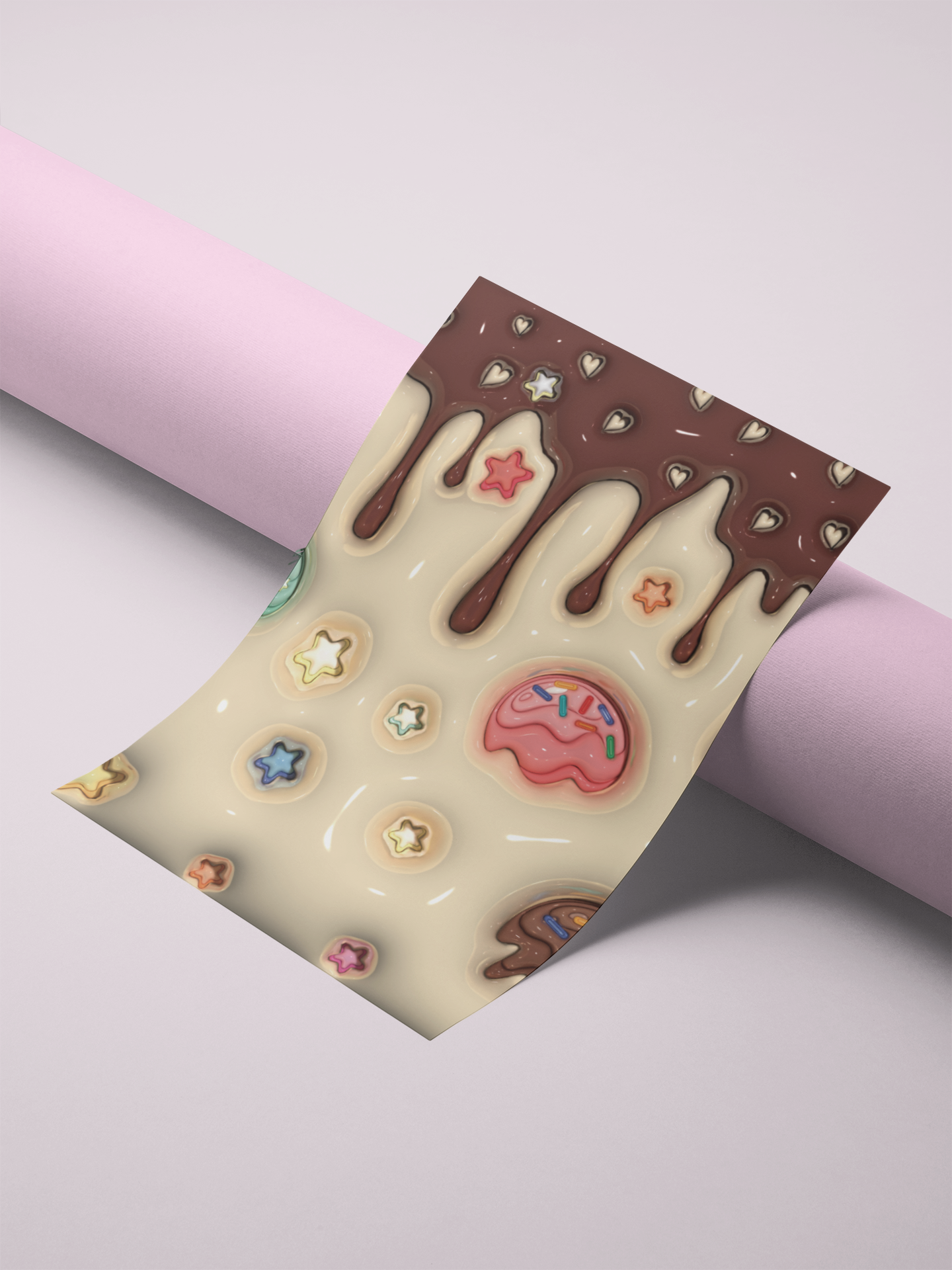 Ice cream chocolate dripping sublimation tumbler wrap png, tumbler ideas, sublimation ideas, sublimation designs
