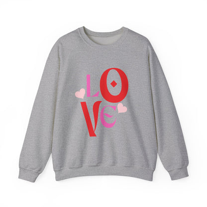 Love Graphic Sweatshirt, Cozy Crewneck, Valentine's Day Gift, Clothing, Casual Fashion