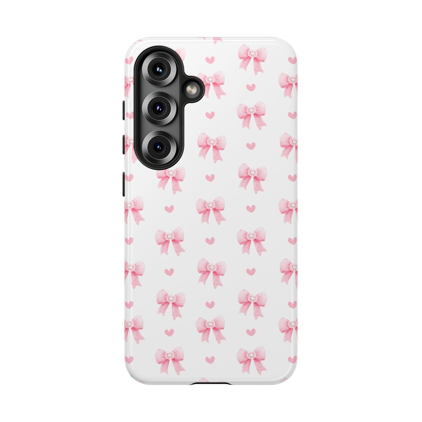 Pink Bow Pattern Phone Case — Cute Girly iPhone Protective Cover