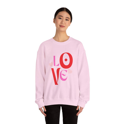 Love Graphic Sweatshirt, Cozy Crewneck, Valentine's Day Gift, Clothing, Casual Fashion
