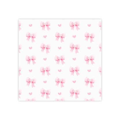 Pink Bow Sticky Notes, Girly Office