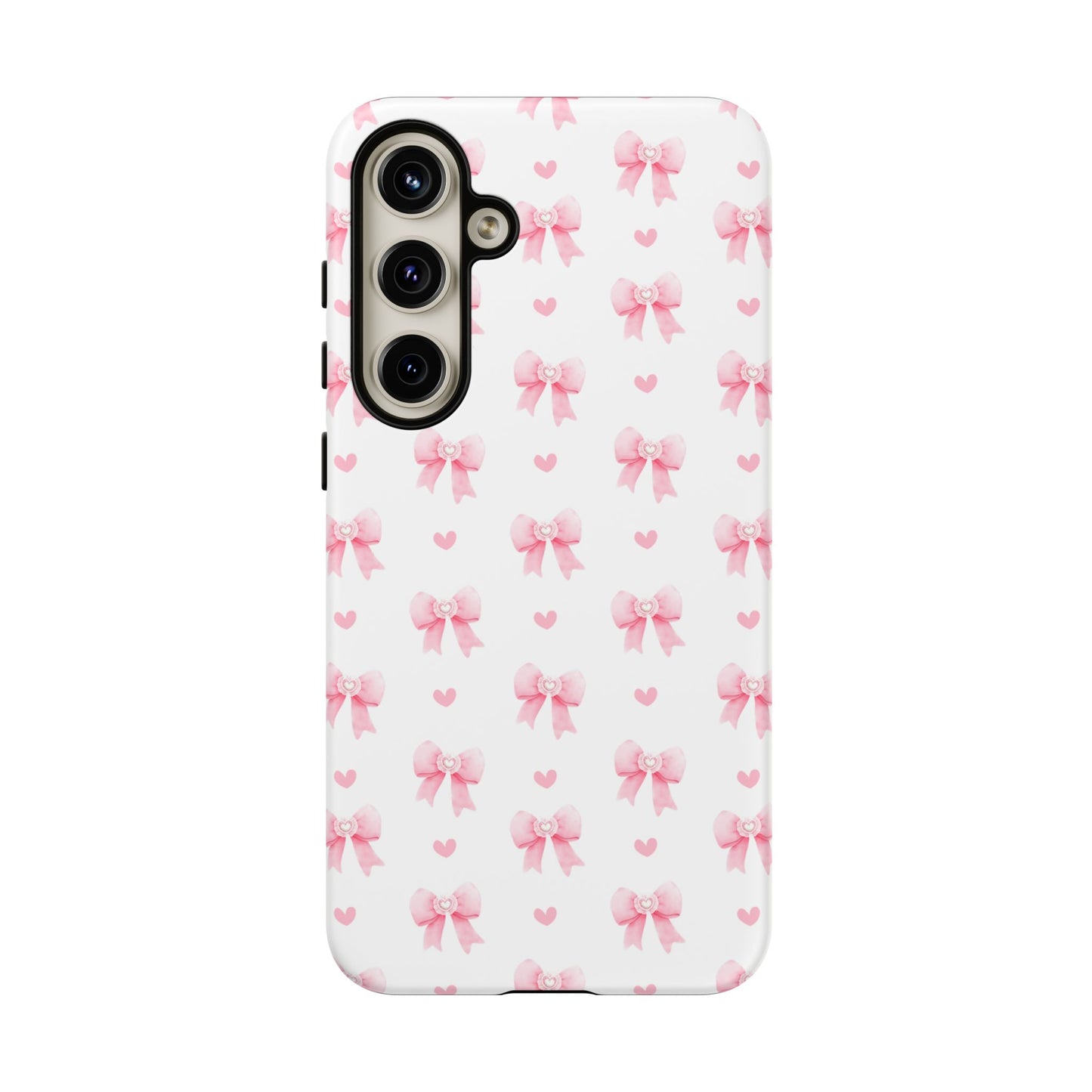 Pink Bow Pattern Phone Case — Cute Girly iPhone Protective Cover