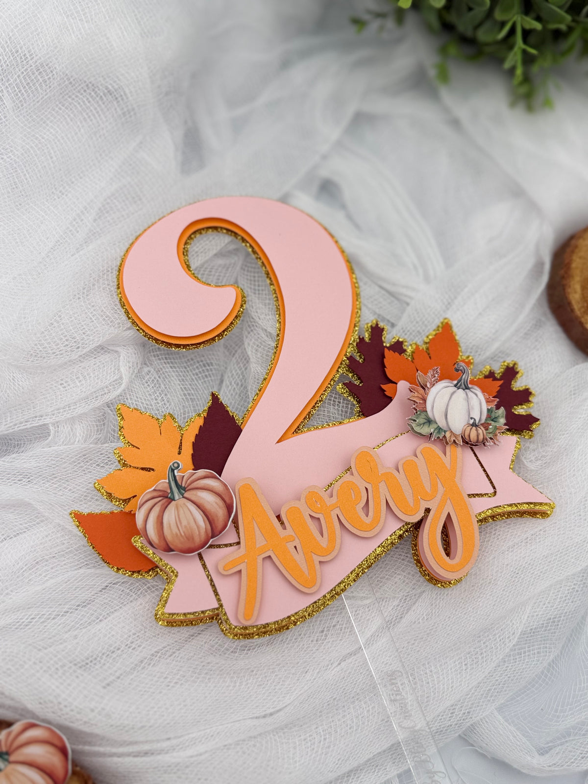 Little Pumpkin Cake topper, Fall Birthday Decor