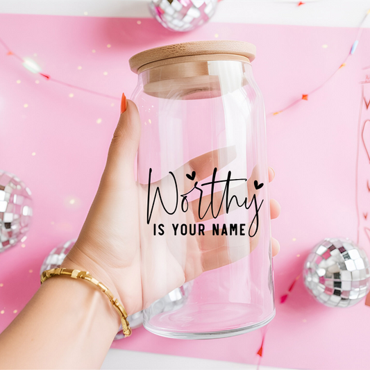 Worthy is your name uvdtf sticker