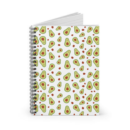 Avocado Pattern Spiral Notebook, Avocado Lover