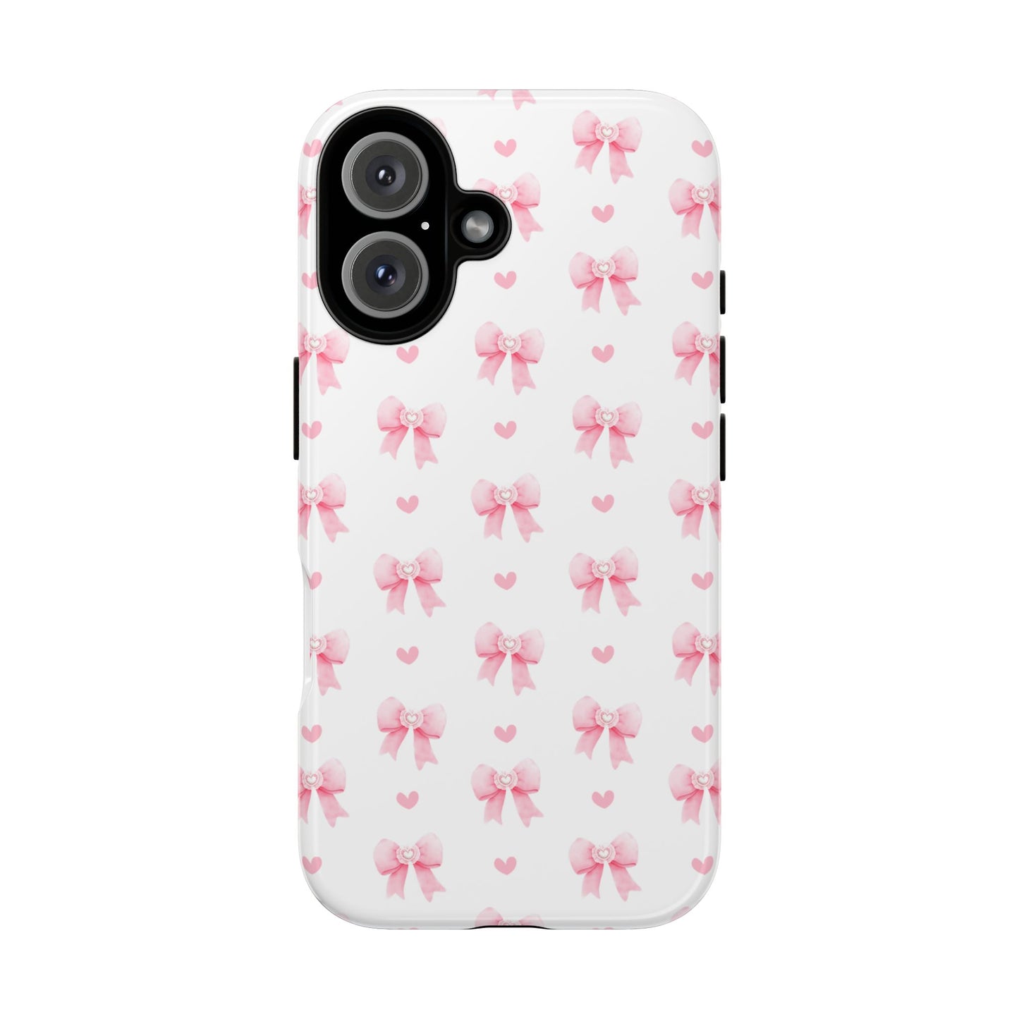 Pink Bow Pattern Phone Case — Cute Girly iPhone Protective Cover