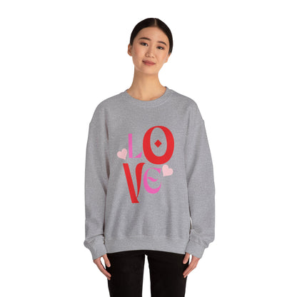 Love Graphic Sweatshirt, Cozy Crewneck, Valentine's Day Gift, Clothing, Casual Fashion