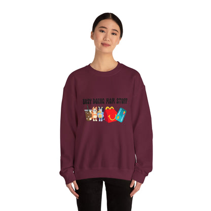 Busy Doing Mom Stuff Sweatshirt - Cute & Comfy Crewneck for Moms, Gifts for Mother's Day, Birthday Present, Relaxed Fit, Casual Wear