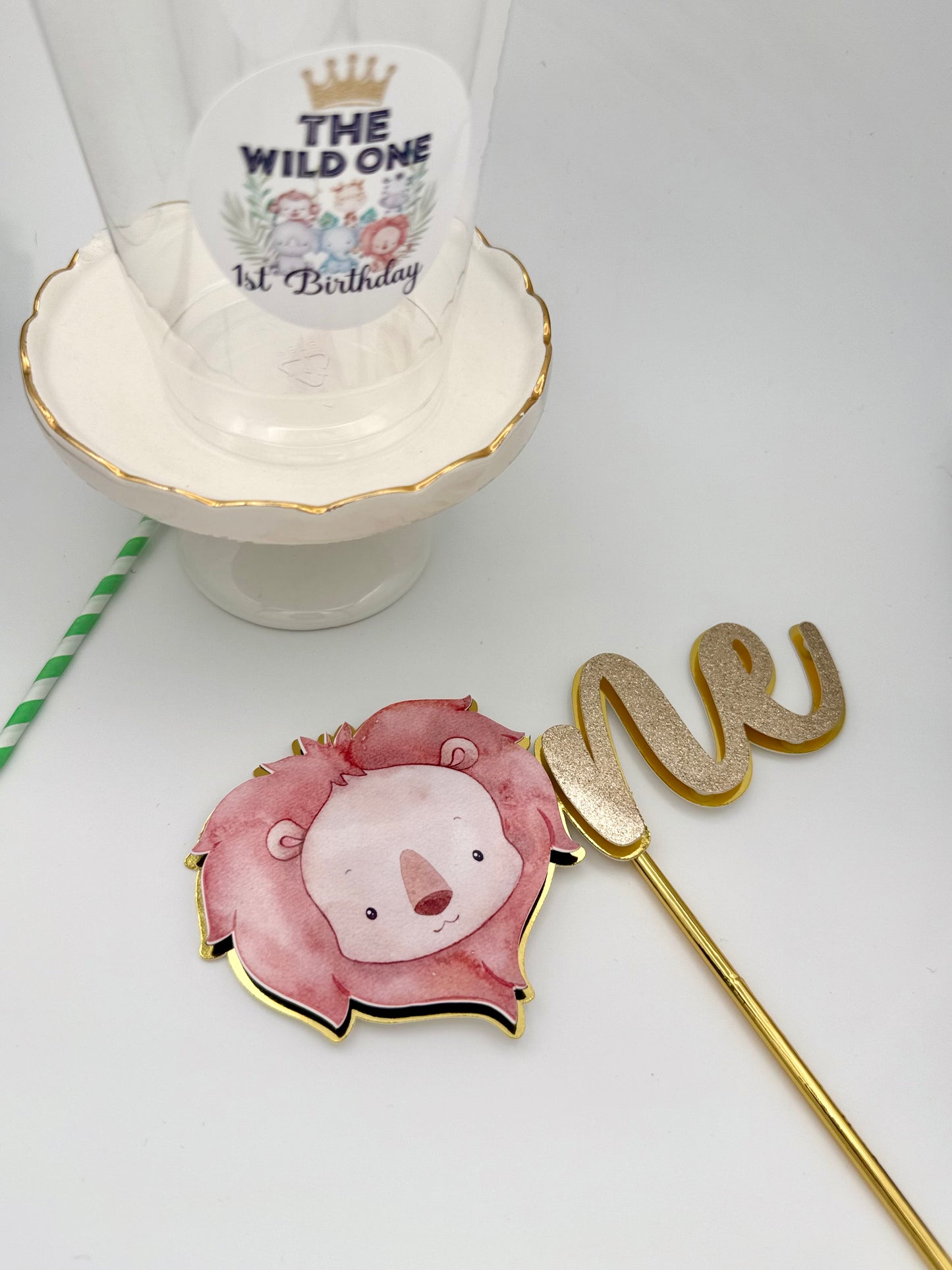 Cake Topper Safari, Jungle theme, jungle lion theme, wild one birthday