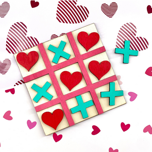 Tic tac toe, svg laser file, Valentine's Day