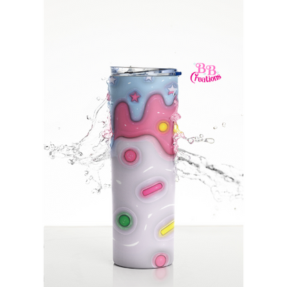 Ice cream dripping blue Patterned vinyl, resin art, waterproof vinyl,