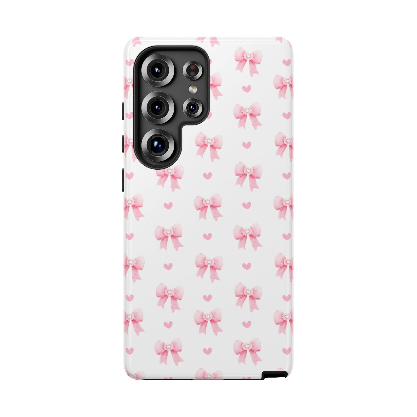 Pink Bow Pattern Phone Case — Cute Girly iPhone Protective Cover