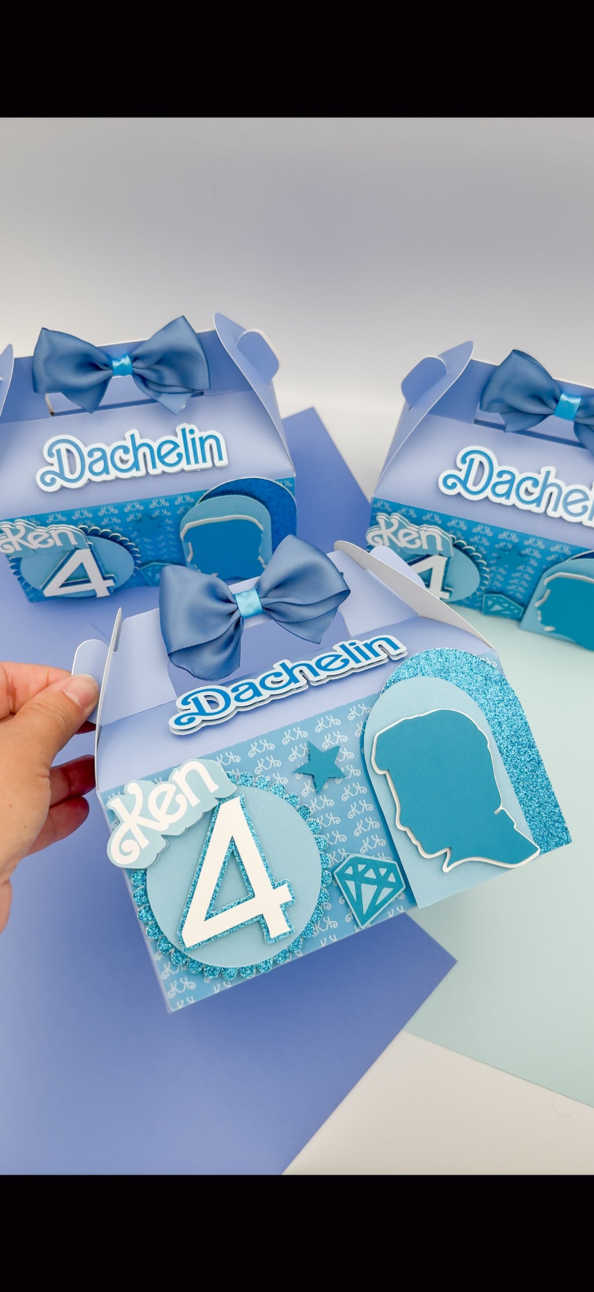 Pink Doll Silhouette Birthday Boxes