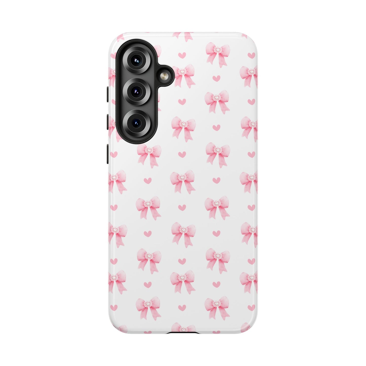 Pink Bow Pattern Phone Case — Cute Girly iPhone Protective Cover