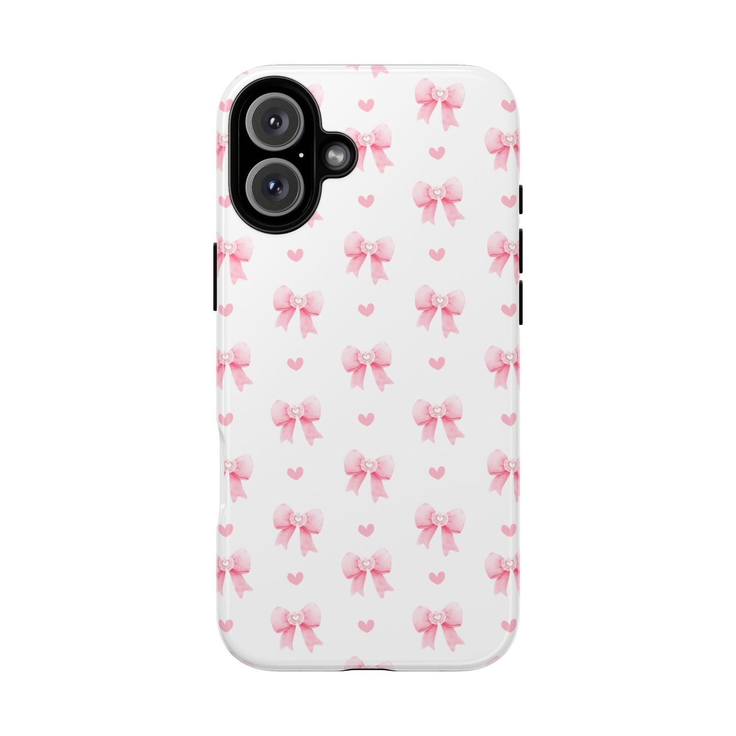 Pink Bow Pattern Phone Case — Cute Girly iPhone Protective Cover