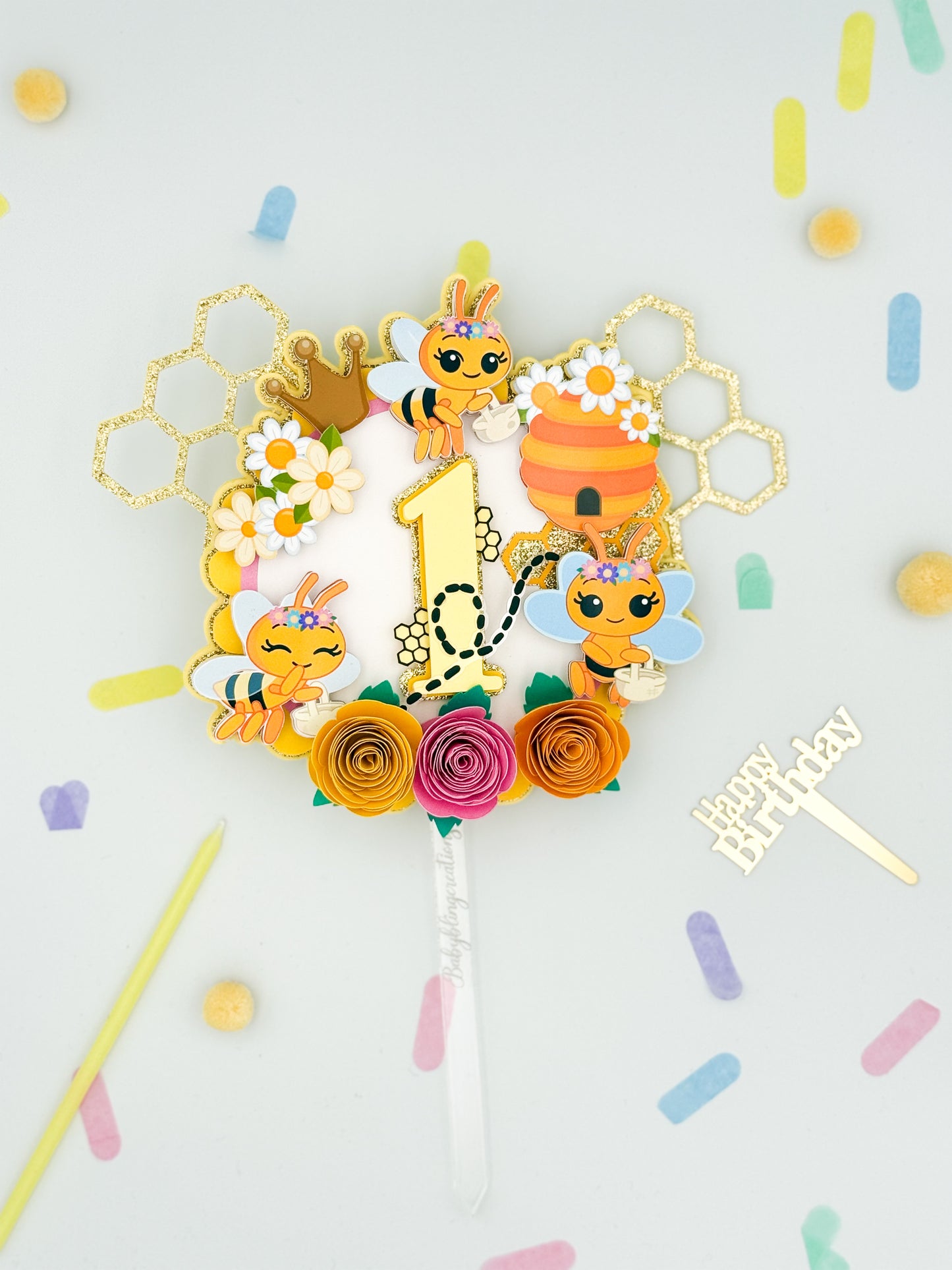 Bee Theme Party Topper, Abejita Chiquitita cake Topper