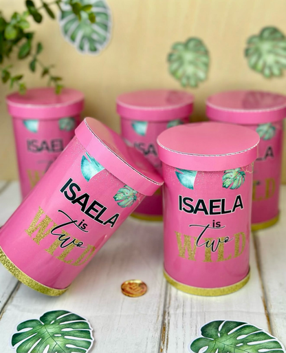 Personalized Safari Pringles Labels, Wild One Party Favors,Jungle Birthday Decor