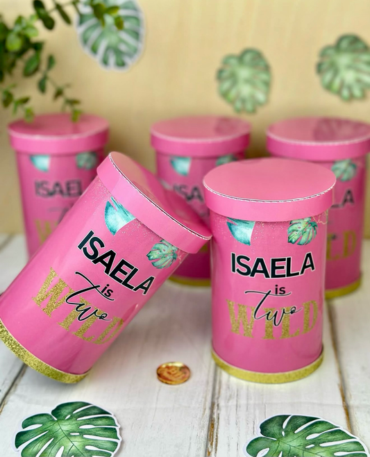 Personalized Safari Pringles Labels, Wild One Party Favors,Jungle Birthday Decor