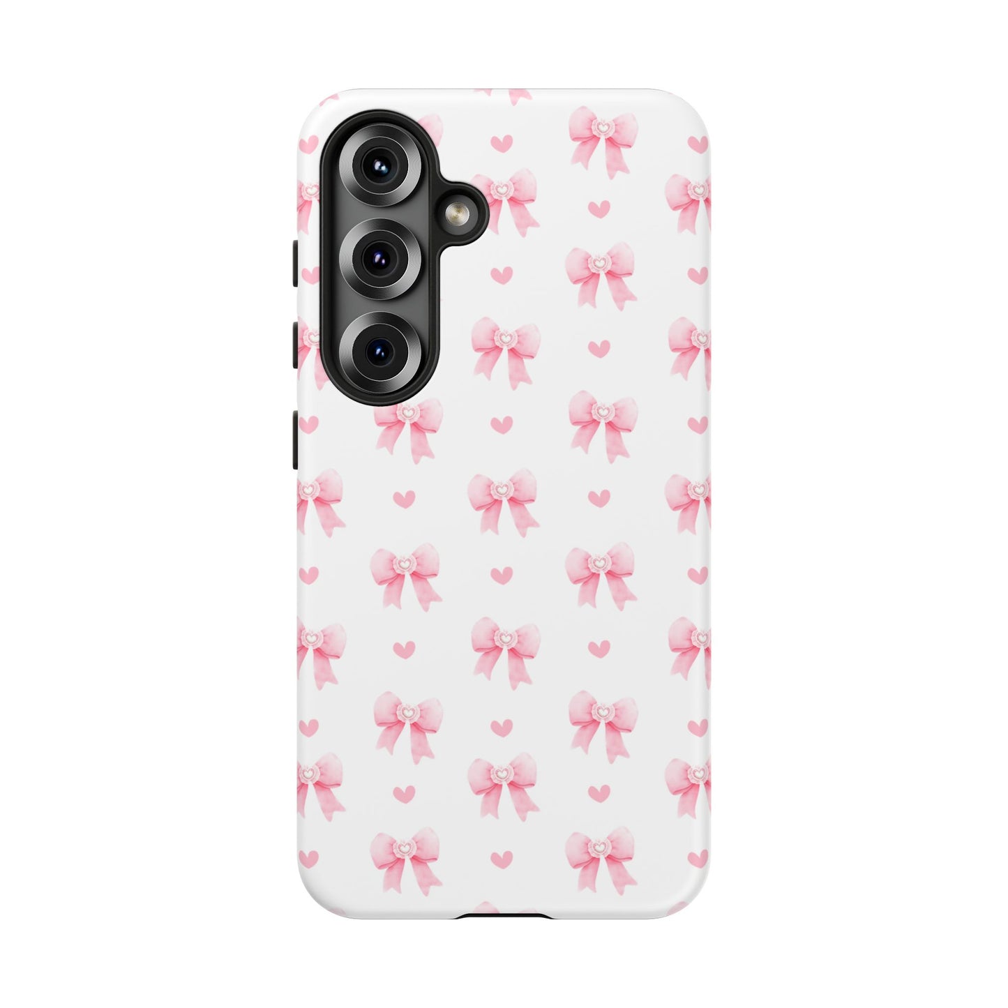 Pink Bow Pattern Phone Case — Cute Girly iPhone Protective Cover