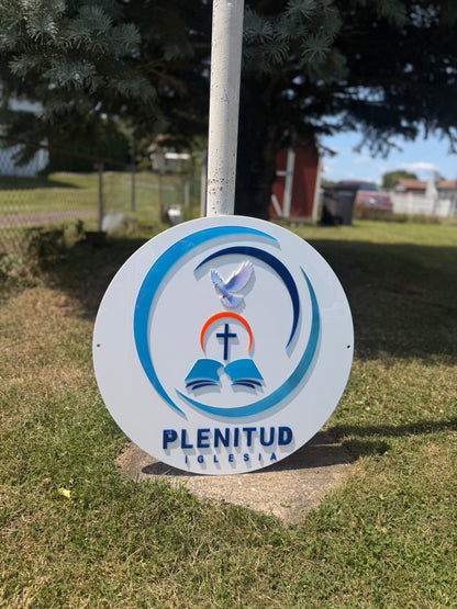 Round Acrylic Logo