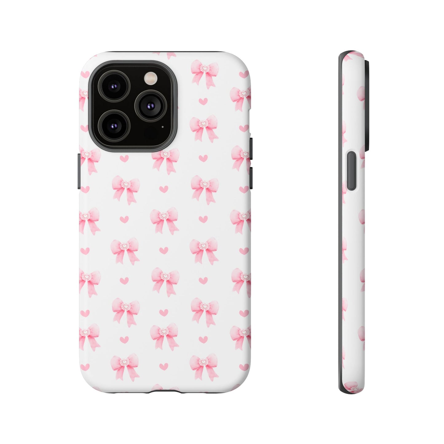 Pink Bow Pattern Phone Case — Cute Girly iPhone Protective Cover