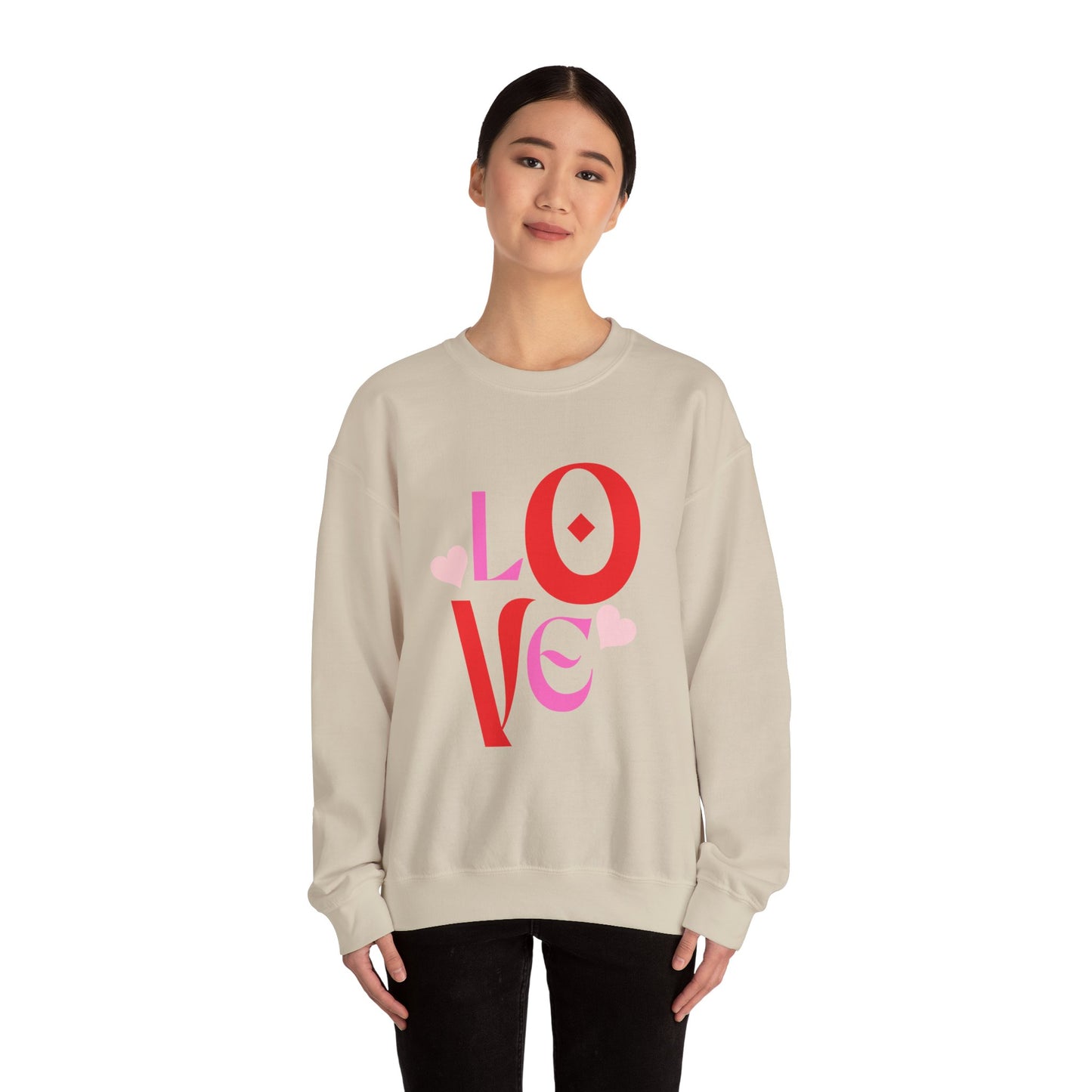 Love Graphic Sweatshirt, Cozy Crewneck, Valentine's Day Gift, Clothing, Casual Fashion