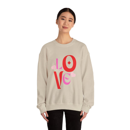 Love Graphic Sweatshirt, Cozy Crewneck, Valentine's Day Gift, Clothing, Casual Fashion