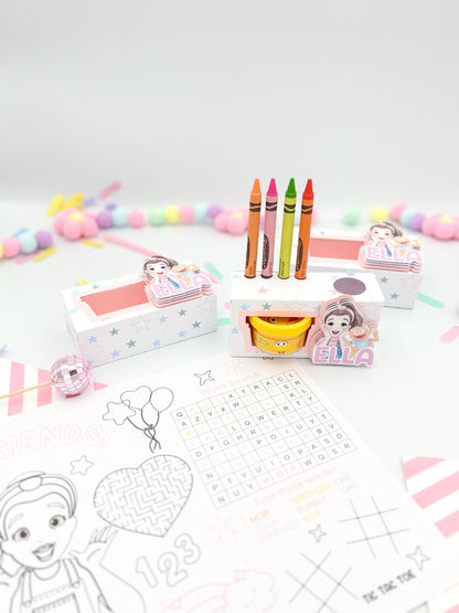 Coloring Activity Boxes, Ms. Rachel Activity