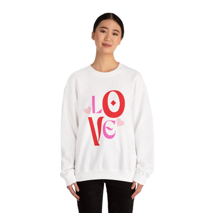 Love Graphic Sweatshirt, Cozy Crewneck, Valentine's Day Gift, Clothing, Casual Fashion