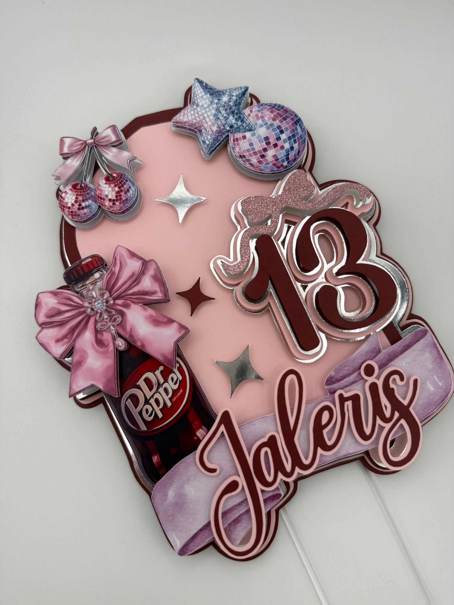 Birthday Cake Topper Dr Pepper Themed