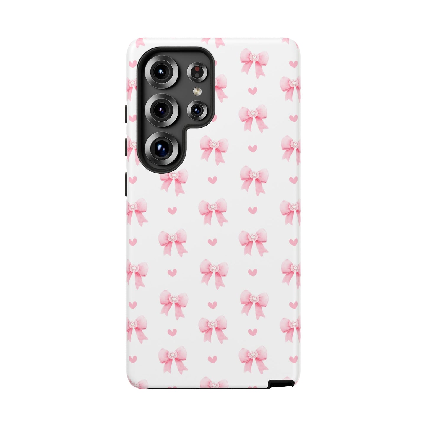 Pink Bow Pattern Phone Case — Cute Girly iPhone Protective Cover