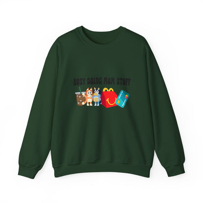 Busy Doing Mom Stuff Sweatshirt - Cute & Comfy Crewneck for Moms, Gifts for Mother's Day, Birthday Present, Relaxed Fit, Casual Wear