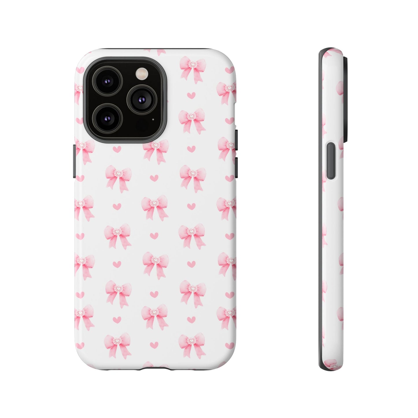 Pink Bow Pattern Phone Case — Cute Girly iPhone Protective Cover