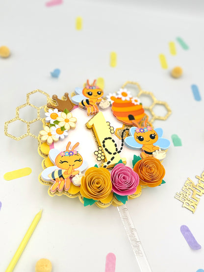 Bee Theme Party Topper, Abejita Chiquitita cake Topper