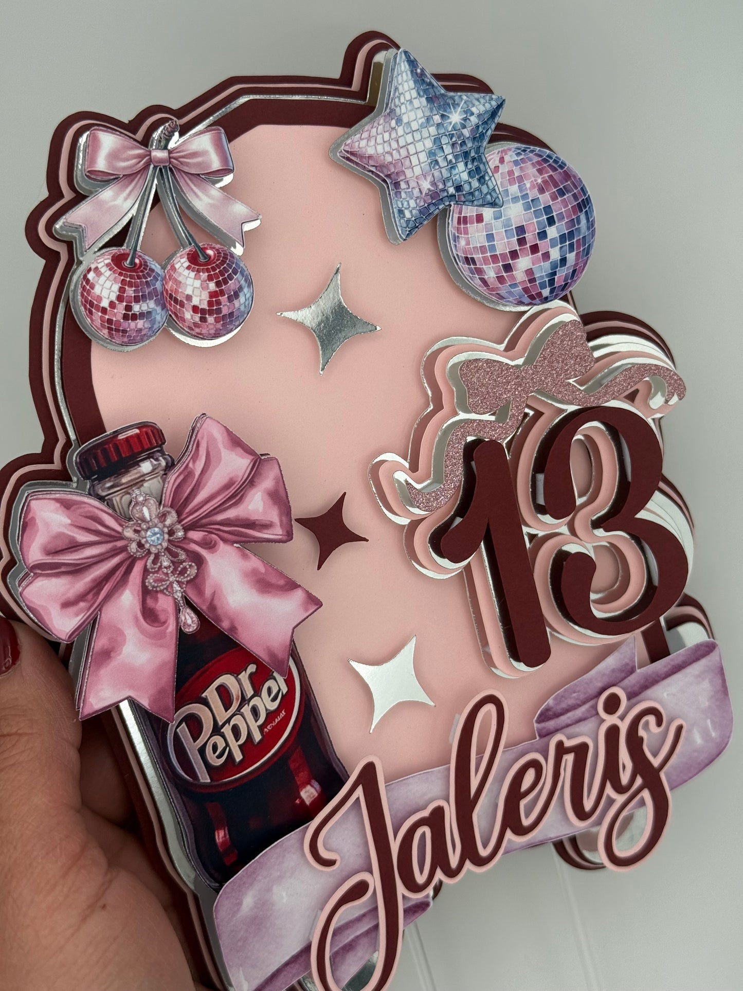 Birthday Cake Topper Dr Pepper Themed