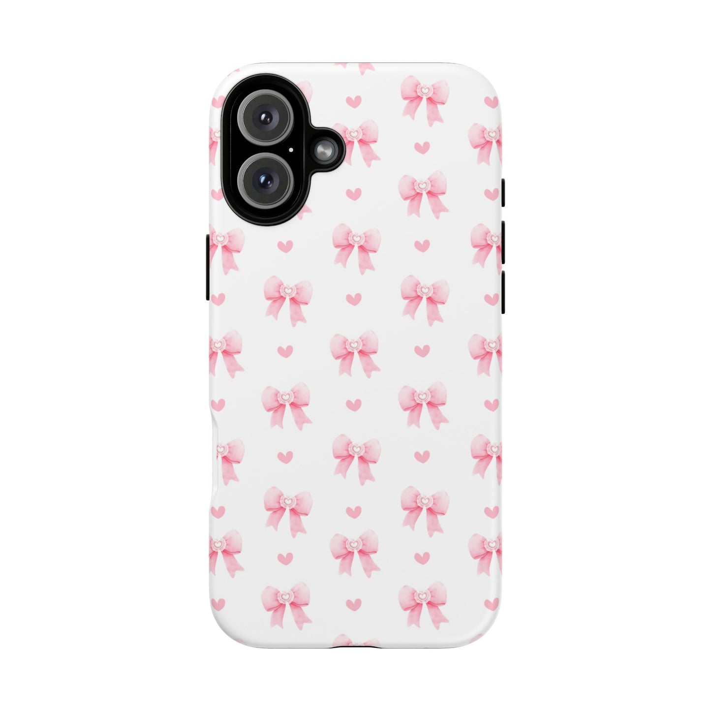 Pink Bow Pattern Phone Case — Cute Girly iPhone Protective Cover