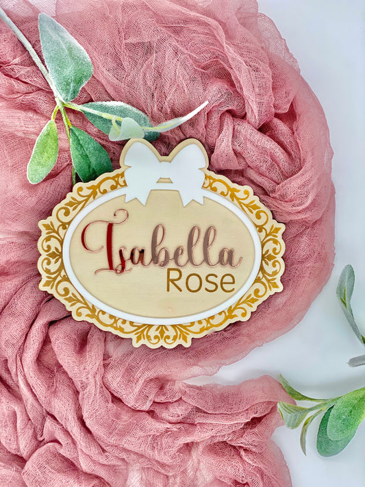 Baby Girl newborn sign coquette
