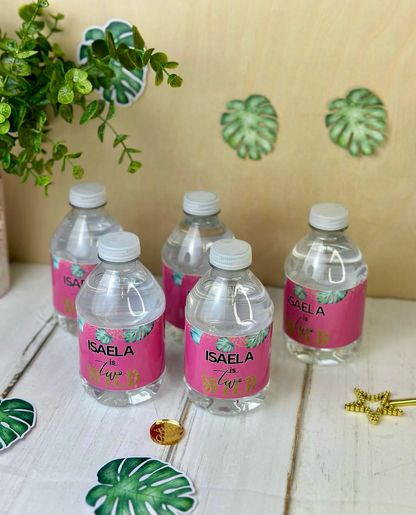 Personalized Safari Water Bottle Labels, Wild One Birthday, Jungle Party Decorations